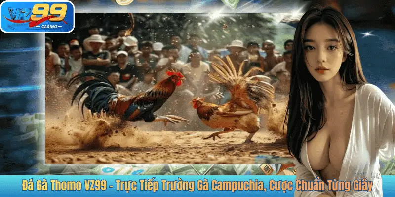 Đá Gà Thomo VZ99 - Trực Tiếp Trường Gà Campuchia, Cược Chuẩn Từng Giây